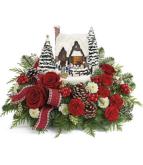 THOMAS KINKADE'S WARM WINTER WISHES BOUQUET from Richardson's Flowers in Medford, NJ